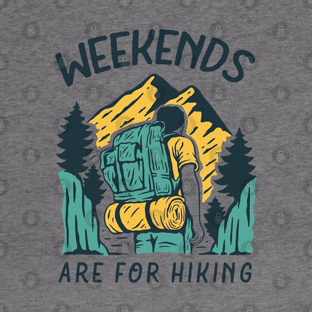 hiking illustration campers by Mako Design 